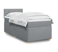 vidaXL Giroletto a Molle con Materasso Grigio Chiaro 80x200 cm Tessuto