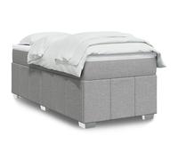 vidaXL Giroletto a Molle con Materasso Grigio Chiaro 80x200 cm Tessuto