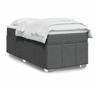 vidaXL Giroletto a Molle con Materasso Grigio Scuro 100x200 cm Tessuto