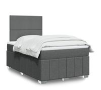 vidaXL Giroletto a Molle con Materasso Grigio Scuro 120x190cm Tessuto