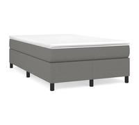 vidaXL Giroletto a Molle con Materasso Grigio Scuro 120x190cm Tessuto