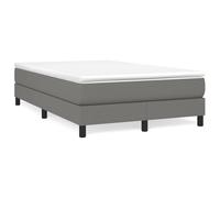 vidaXL Giroletto a Molle con Materasso Grigio Scuro 120x190cm Tessuto