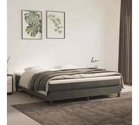 vidaXL Giroletto a Molle con Materasso Grigio Scuro 180x200 cm Velluto