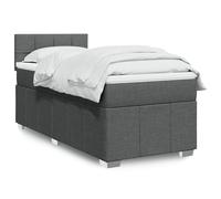 vidaXL Giroletto a Molle con Materasso Grigio Scuro 80x200 cm Tessuto