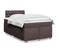 vidaXL Giroletto a Molle con Materasso Marrone Scuro 120x200cm Tessuto