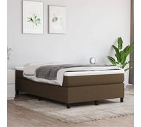 vidaXL Giroletto a Molle con Materasso Marrone Scuro 120x200cm Tessuto