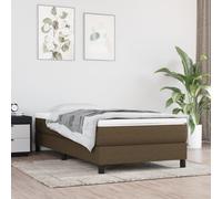 VIDAXL - Giroletto A Molle Con Materasso Marrone Scuro 90x200 Cm Tessuto