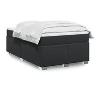 vidaXL Giroletto a Molle con Materasso Nero 120x190 cm in Similpelle