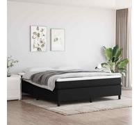 Giroletto a molle con materasso nero 180x200 cm in tessuto