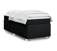 vidaXL Giroletto a Molle con Materasso Nero 80x200 cm inTessuto