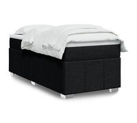 vidaXL Giroletto a Molle con Materasso Nero 80x200 cm inTessuto