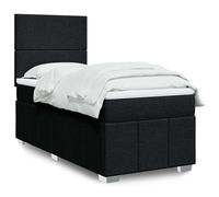 vidaXL Giroletto a Molle con Materasso Nero 80x200 cm inTessuto