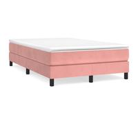 vidaXL Giroletto a Molle con Materasso Rosa 120x190 cm in Velluto