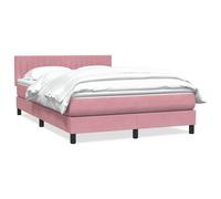vidaXL Giroletto a Molle con Materasso Rosa 160x220 cm in Velluto