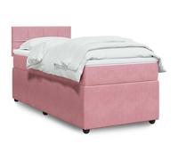 vidaXL Giroletto a Molle con Materasso Rosa 80x200 cm in Velluto