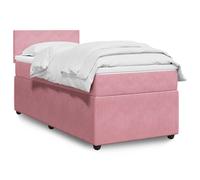 vidaXL Giroletto a Molle con Materasso Rosa 80x200 cm in Velluto