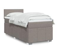 vidaXL Giroletto a Molle con Materasso Tortora 80x200 cm inTessuto