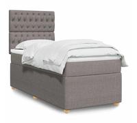 vidaXL Giroletto a Molle con Materasso Tortora 80x200 cm inTessuto