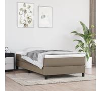 vidaXL Giroletto a Molle con Materasso Tortora 80x200 cm inTessuto