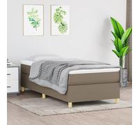 VidaXL Giroletto a Molle con Materasso Tortora 80x200 cm inTessuto