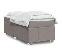 vidaXL Giroletto a Molle con Materasso Tortora 80x200 cm inTessuto