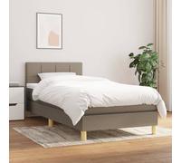 vidaXL Giroletto a Molle con Materasso Tortora 90x200 cm inTessuto