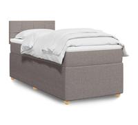 vidaXL Giroletto a Molle con Materasso Tortora 90x200 cm inTessuto