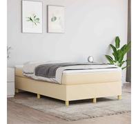 vidaXL Giroletto a Molle Crema 120x200 cm in Tessuto