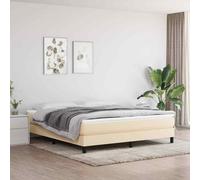 vidaXL Giroletto a Molle Crema 180x200 cm in Tessuto