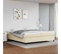 vidaXL Giroletto a Molle Crema 200x200 cm in Similpelle