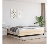 vidaXL Giroletto a Molle Crema 200x200 cm in Tessuto