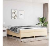 vidaXL Giroletto a Molle Crema 200x200 cm in Tessuto