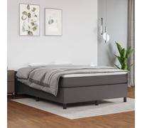 vidaXL Giroletto a Molle Grigio 140x190 cm in Similpelle