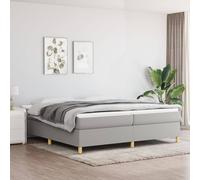 vidaXL Giroletto a Molle Grigio Chiaro 200x200 cm in Tessuto