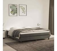 VIDAXL - Giroletto a Molle Grigio Scuro 180x200 cm in Velluto - SPEDIZIONE GRATUITA