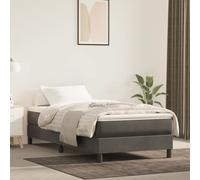vidaXL Boxspring bed 90x190 cm fluweel donkergrijs