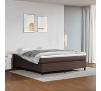vidaXL Giroletto a Molle Marrone 160x200 cm in Similpelle