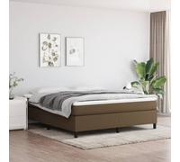 vidaXL Giroletto a Molle Marrone Scuro 160x200 cm in Tessuto