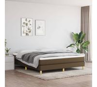 vidaXL Giroletto a Molle Marrone Scuro 180x200 cm in Tessuto