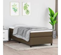 vidaXL Giroletto a Molle Marrone Scuro 90x190 cm in Tessuto