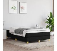 vidaXL Giroletto a Molle Nero 120x200 cm in Tessuto