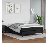 vidaXL Giroletto a Molle Nero 140x200 cm in Similpelle