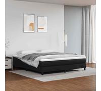 vidaXL Giroletto a Molle Nero 160x200 cm in Similpelle