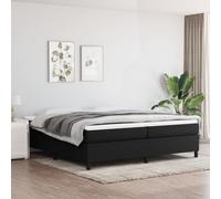 vidaXL Struttura Letto a Rete a Molle Nero 200x200 cm in Tessuto