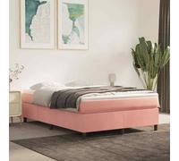 VIDAXL - Giroletto a Molle Rosa 140x200 cm in Velluto - SPEDIZIONE GRATUITA