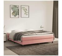 VIDAXL - Giroletto a Molle Rosa 160x200 cm in Velluto - SPEDIZIONE GRATUITA