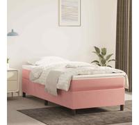 VIDAXL - Giroletto a Molle Rosa 90x200 cm in Velluto - SPEDIZIONE GRATUITA