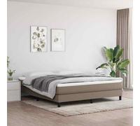 VIDAXL - Giroletto a Molle Tortora 160x200 cm in Tessuto - SPEDIZIONE GRATUITA