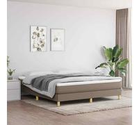 vidaXL Giroletto senza Materasso Tortora 180x200 cm in Tessuto