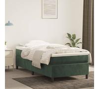 vidaXL Boxspring bed 90x190 cm fluweel donkergroen